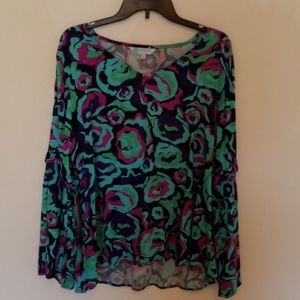 Escapada navy/aqua francesca top